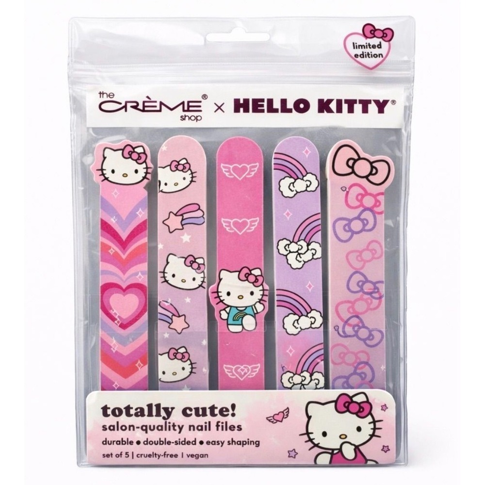 The Creme Shop x Hello Kitty Totally Cute Nail Files Set of 5 Double Sided Pink